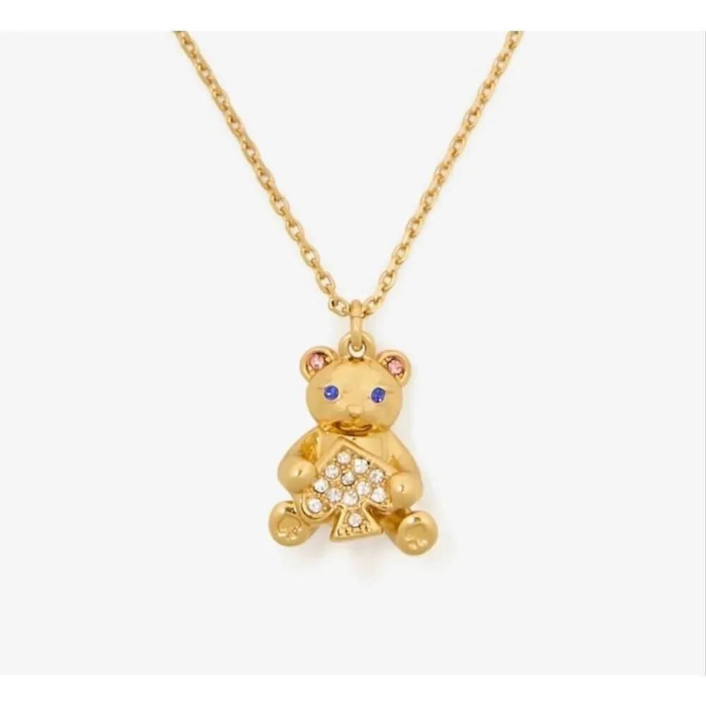 Kate Spade NWT - Oh What Fun Spade Teddy Bear necklace